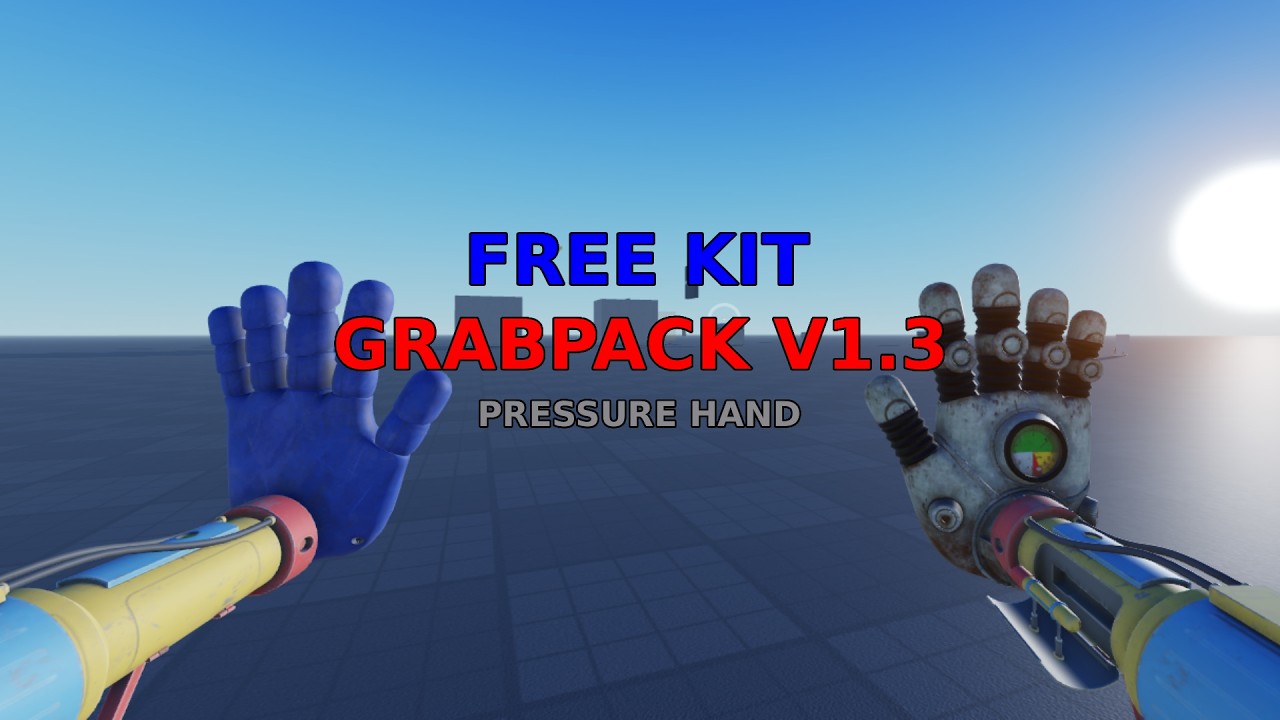 GRABPACK V1.3 // PRESSURE HAND // ROBLOX STUDIO (FREE KIT)
