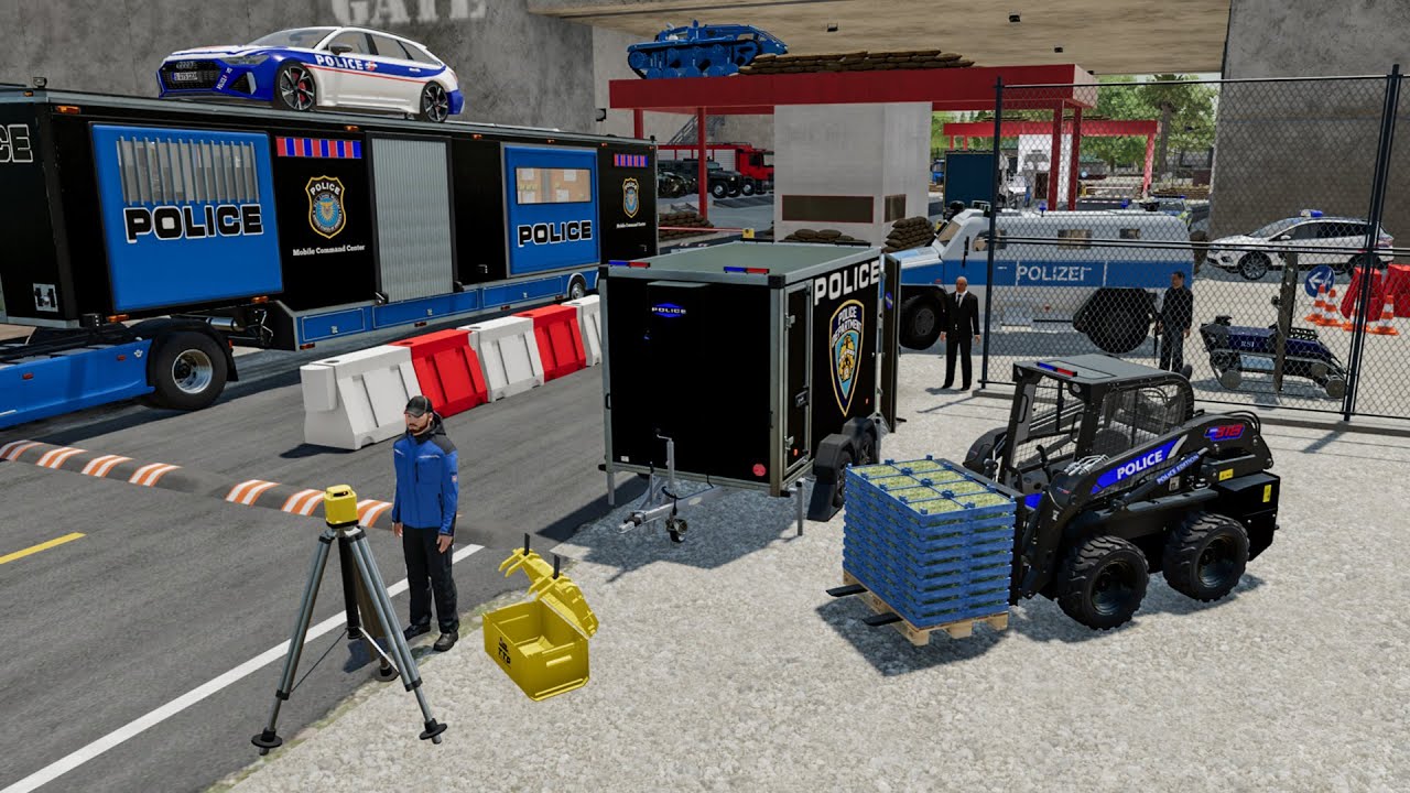 Contrôle routier à la frontière (saisie de marchandises illégales, course poursuite) | FS22 roleplay