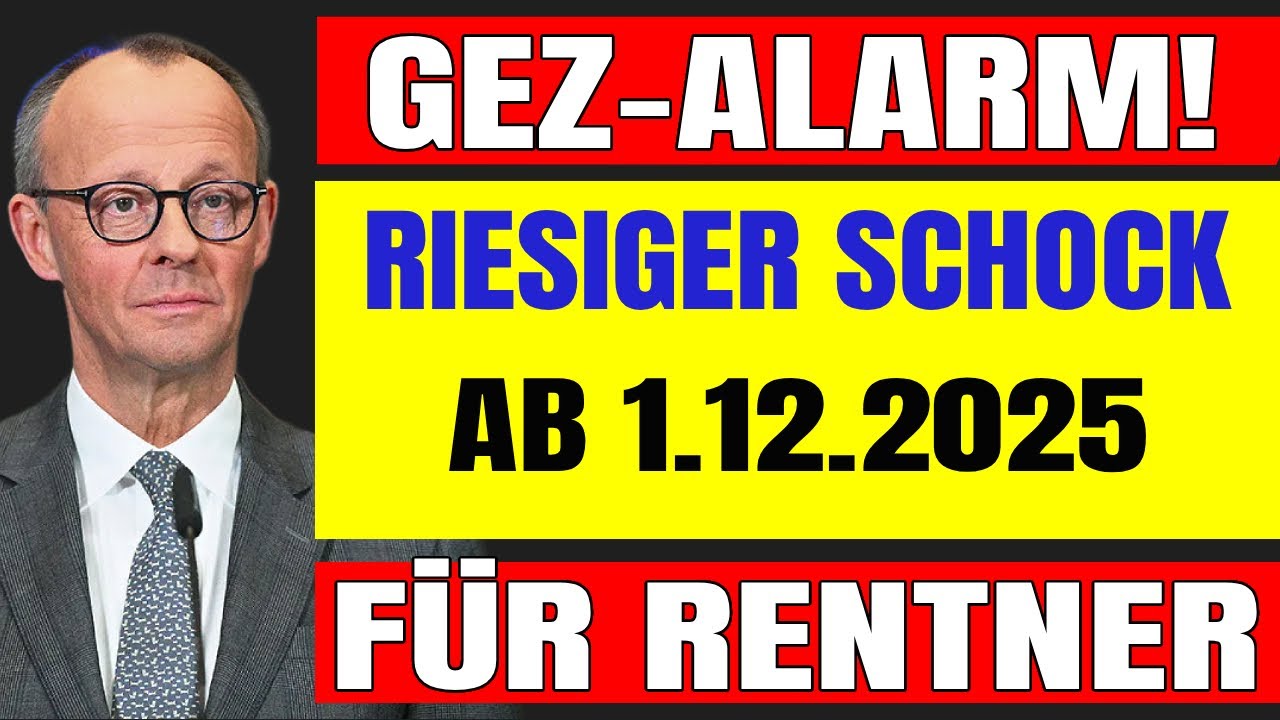 💥 Mega-&Auml;nderung: Neue GEZ-Regel ab 1. Dezember 2025 &ndash; Rentner erleben gro&szlig;en Schock!