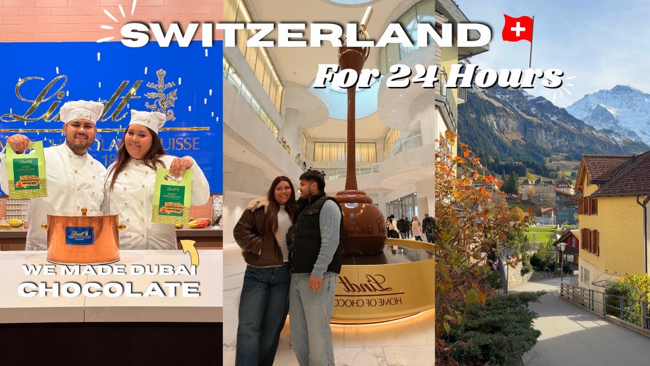 Eating In The Most Expensive Country For 24 Hours🇨🇭 | Making Dubai Chocolate 🍫