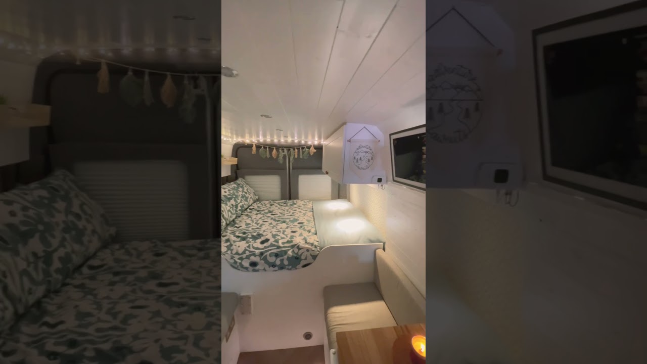 Cosy weekends in the van #vanbuild #vanlife #selfconvertedvan #vanconversion #peugeotboxer #cosy