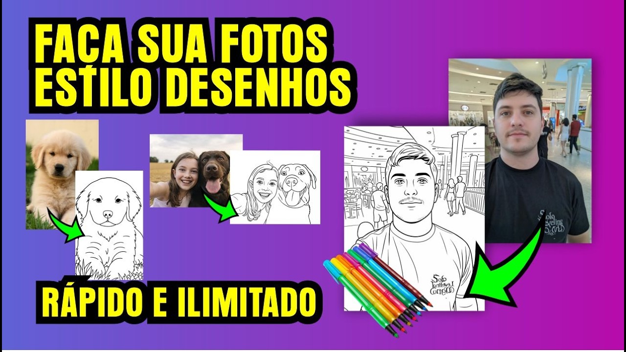 Transforme Foto e Imagens em Desenho Estilo Bobbie Good para Colorir: Grátis, Rápido e Ilimitado!
