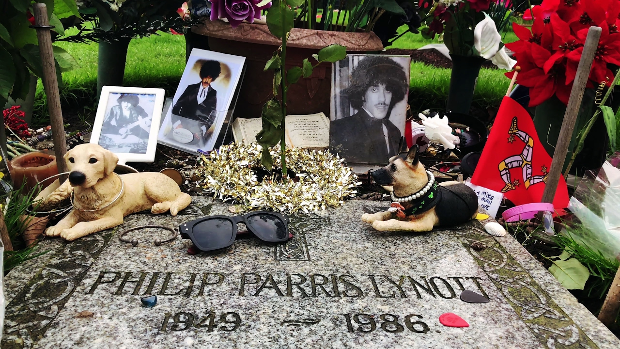 Phil Lynott's grave, Ireland 4K