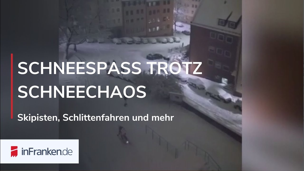 SCHNEESPASS TROTZ SCHNEECHAOS: Skipiste, Schneekunst; Schneeballschlacht in fränkischen Städten ❄️☃️