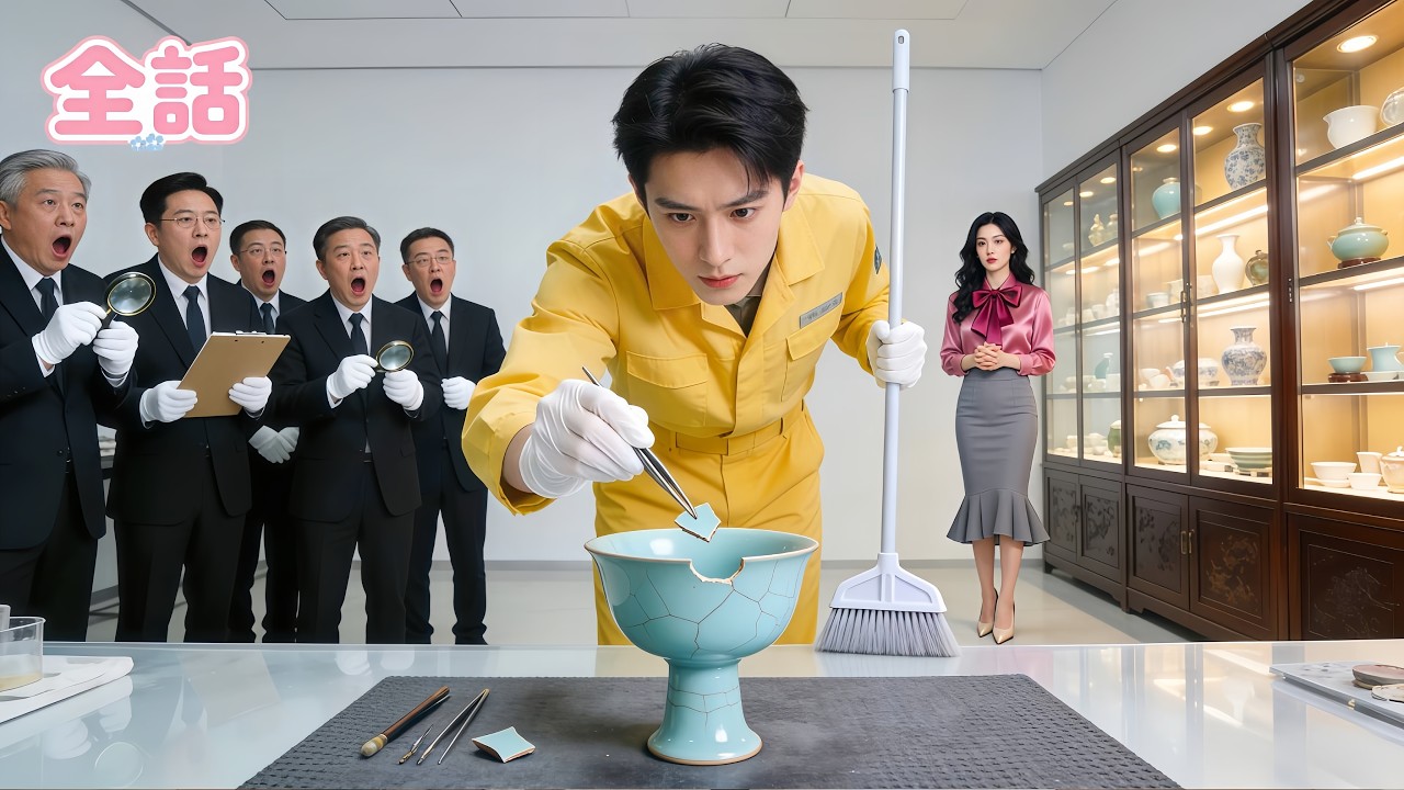 修復の専門家たちが誰一人としてCEOの国宝級の陶磁器を直せなかったが、道に迷い込んだ清掃員がたった1分で修復してしまった——衝撃！