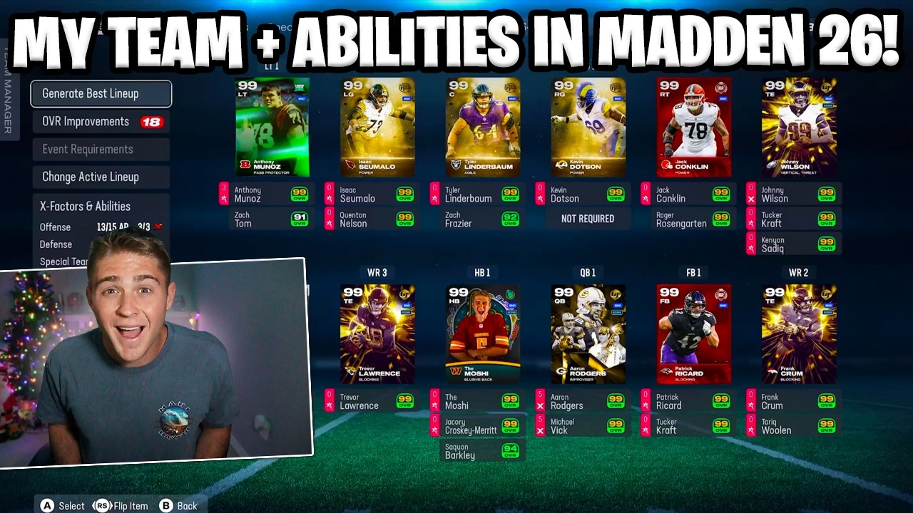 How I Built My Madden 26 Ultimate Team + Abilities I'm Using! (Rookie Premiere Part 3 Update!)