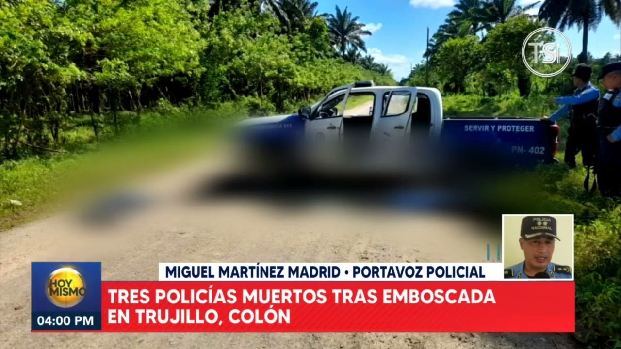 PN da detalles sobre la muerte de policías en Trujillo, Colón