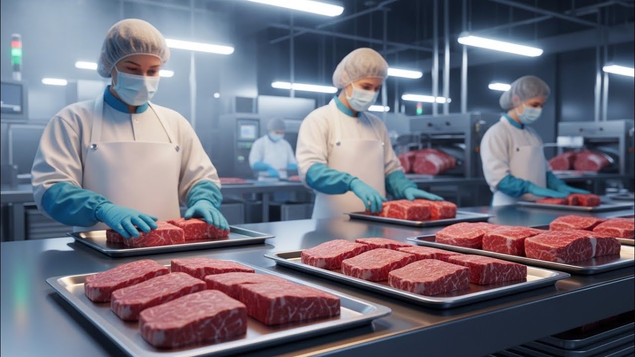 Inside Modern Beef Cutting & Packaging Factory | Full Process Revealed Moshiur Ai Studio 
