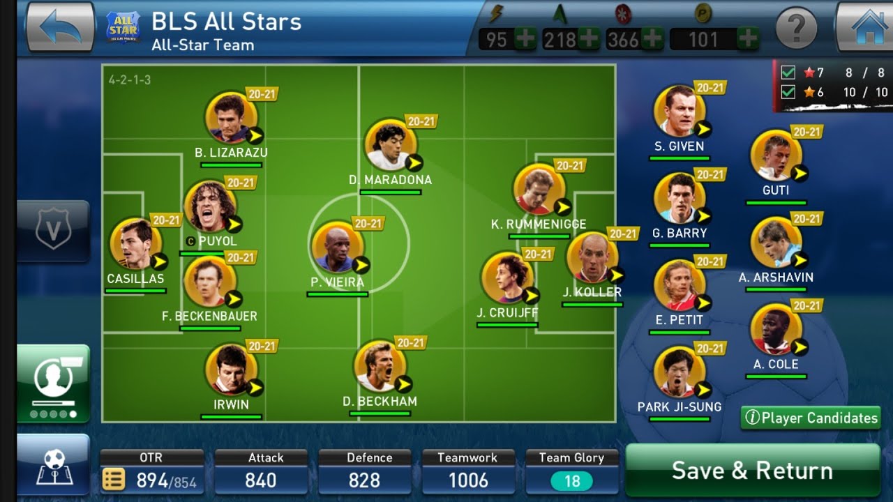 pes club manager all star series formation and tactics 894 OTR