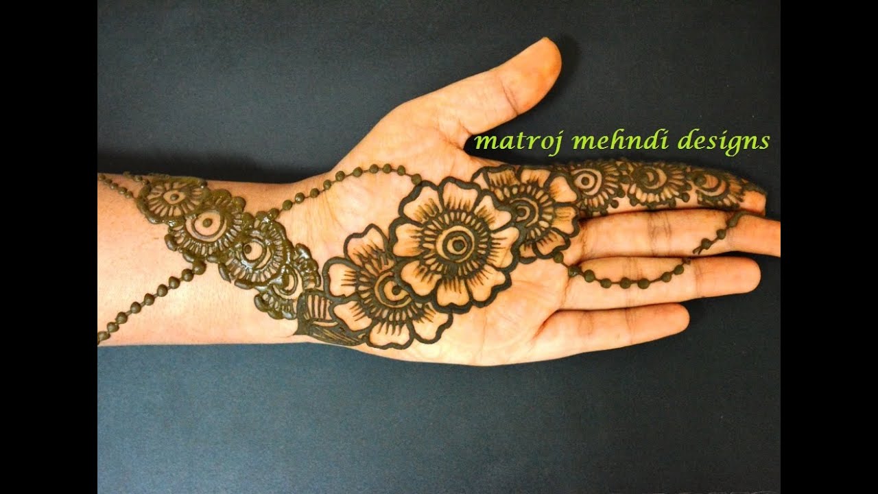 easy simple beautiful floral mehndi henna designs for hands|Matroj Mehndi Designs|Design-5