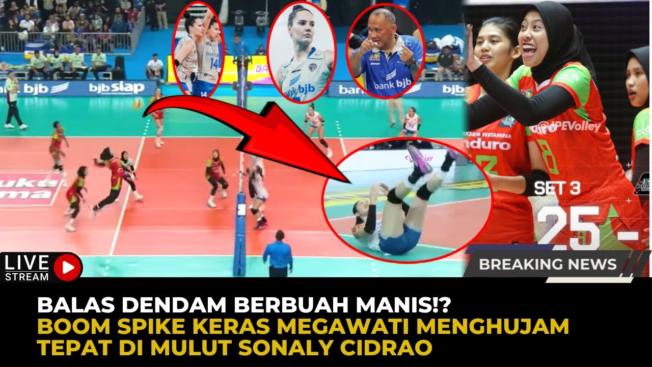 🔴Detik Detik Boom Spike Megawati Mengenai Muka Sonaly Cidrao, JPE Mantap Di Klasemen 2 Proliga 2026!