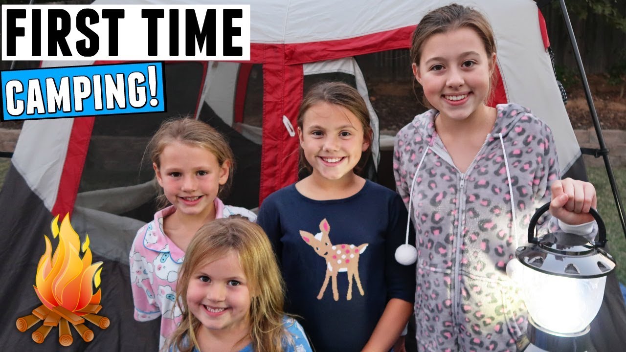 First time family camping with a teen and kids!