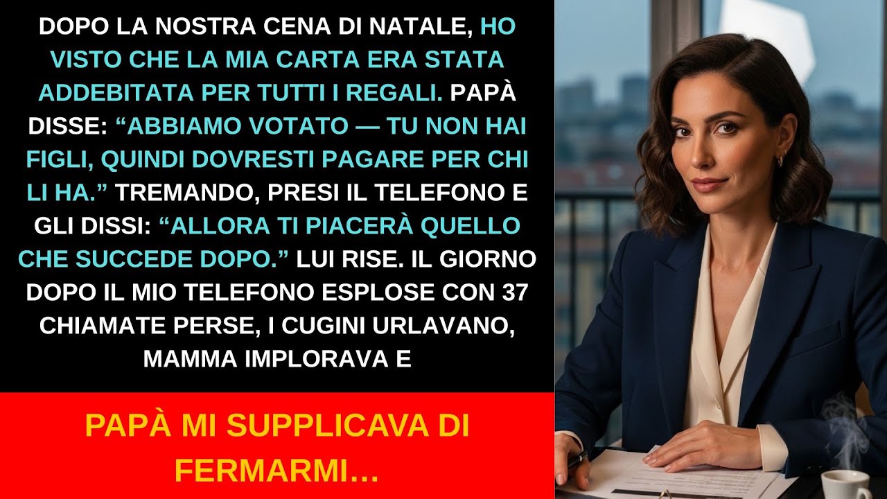 Dopo la cena di Natale scoprii che avevo pagato tutti i regali — papà disse: “Abbiamo votato tu.”