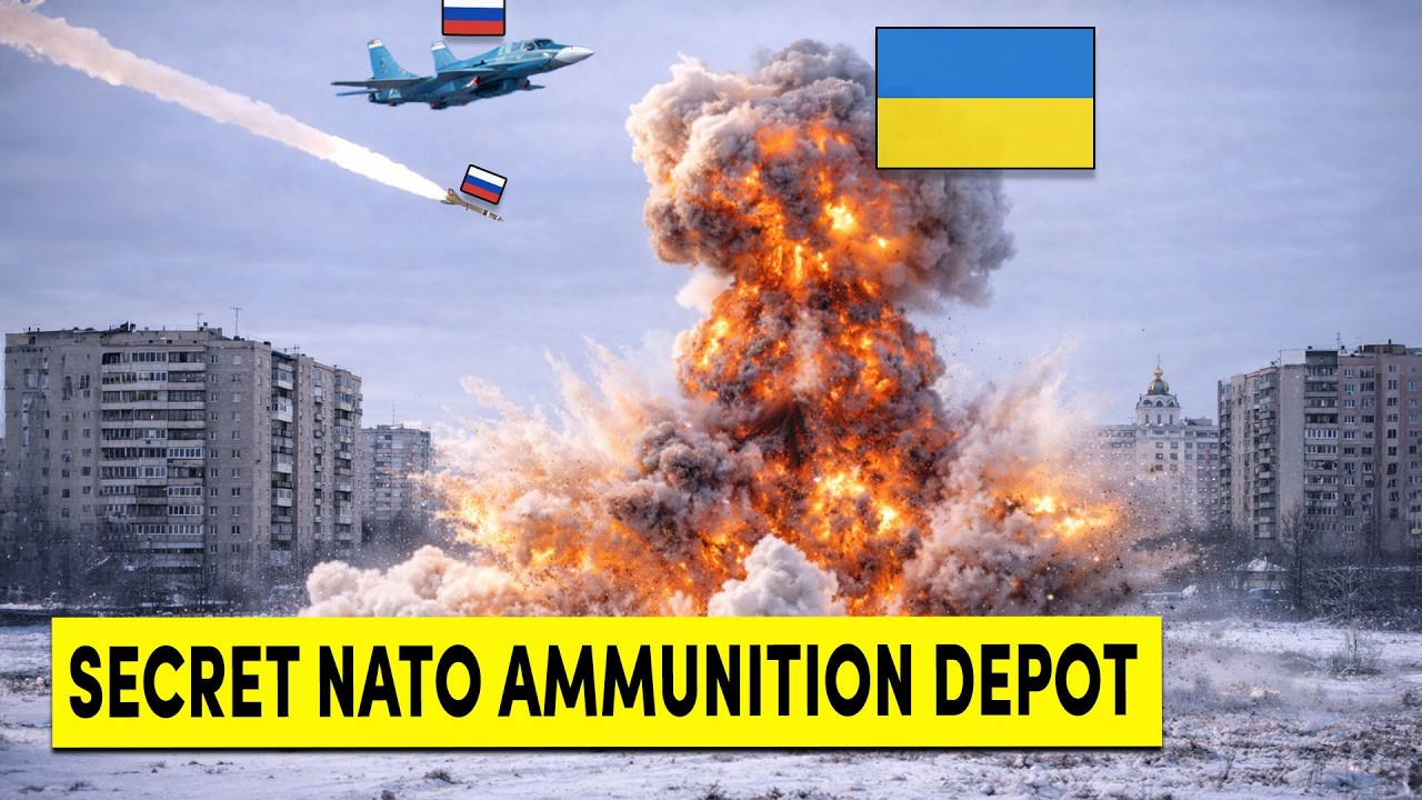 Russian Su-34 Wiped a Secret NATO Ammunition Depot in Ukraine Off the Map with FAB-3000 Bombs