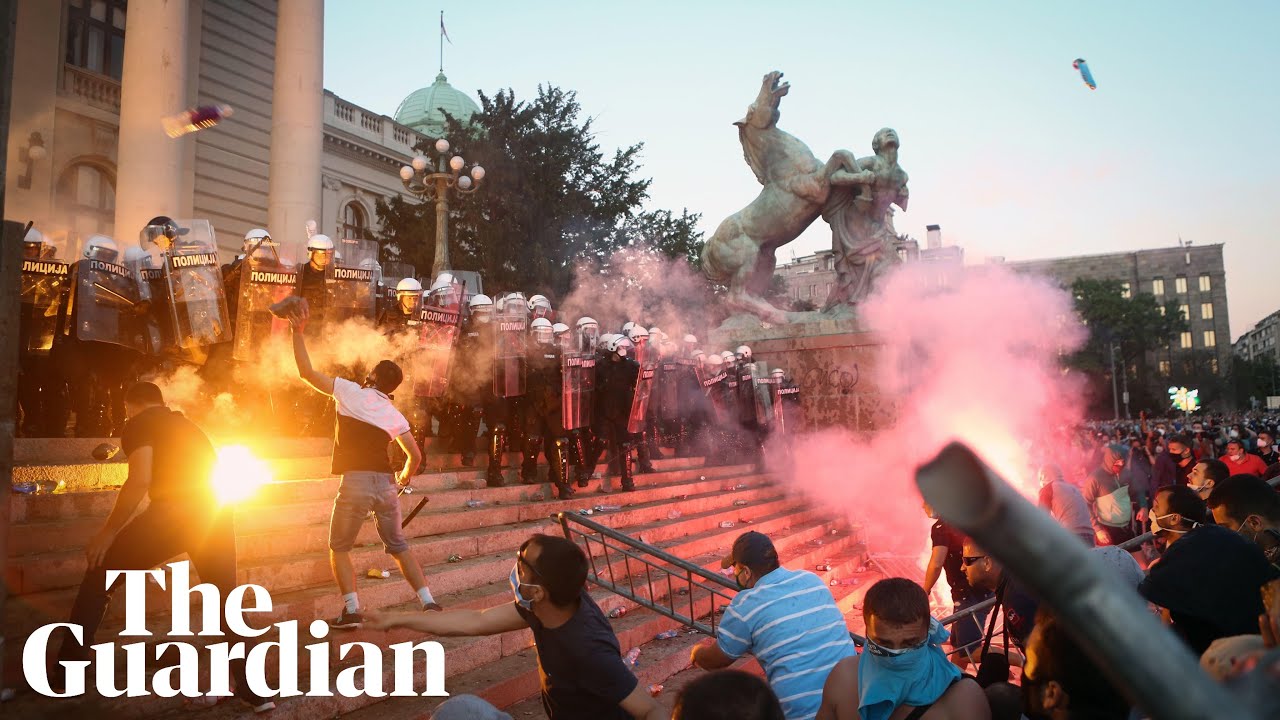 Serbian protesters clash with police over government handling of coronavirus