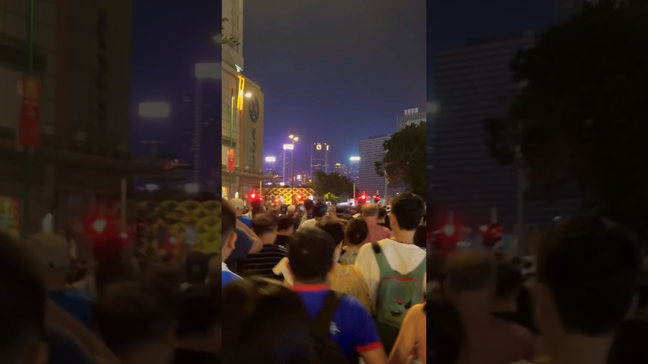 Massive crowd for National Day fireworks in Hong Kong. #hongkong #fireworks #nationalday2023