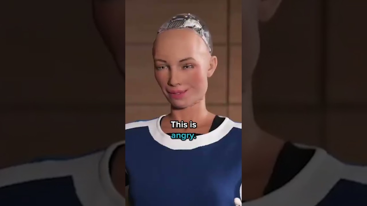 Asking Sophia, Hanson Robotic&rsquo;s human-like AI robot, to show her range of emotions.