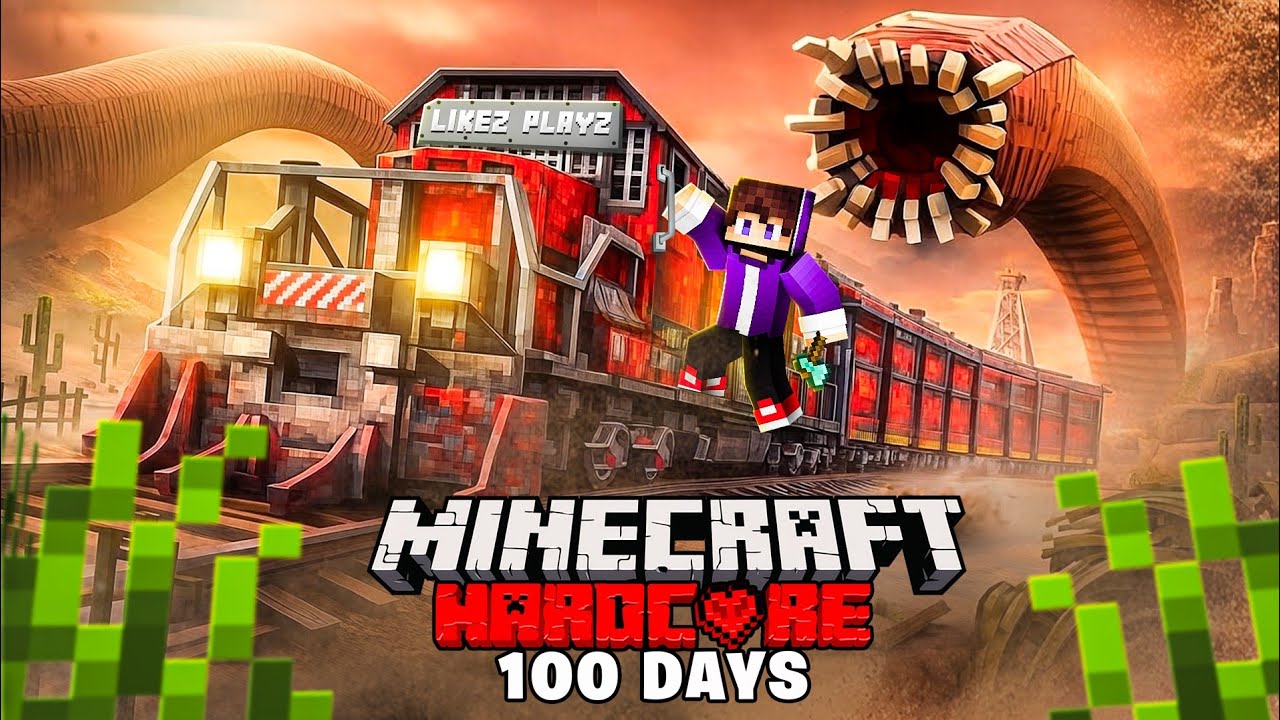 I Survived 100 Days Inside a Train in Minecraft Hardcore!