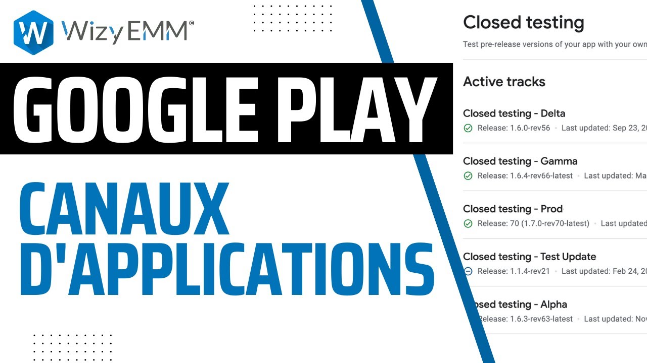 Utilisez les canaux Google Play pour mettre &agrave; jour vos applications Android