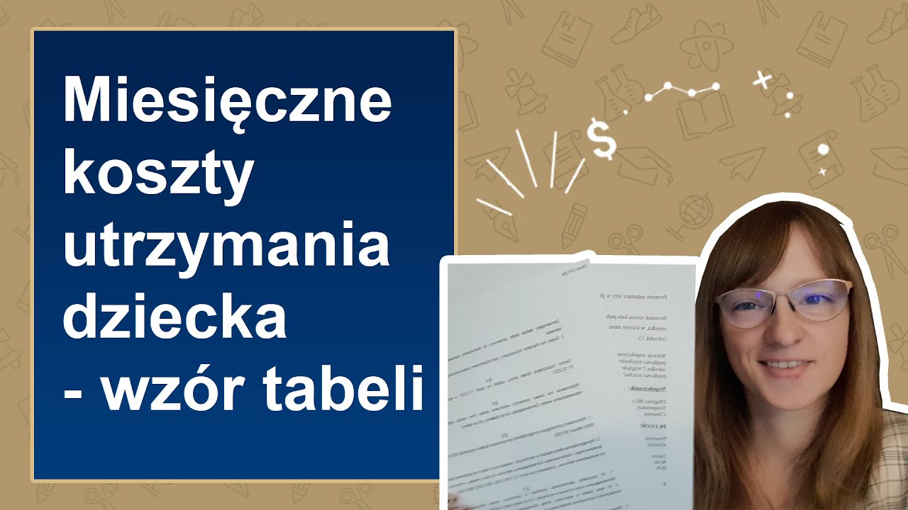 Miesięczne koszty utrzymania dziecka - wz&oacute;r