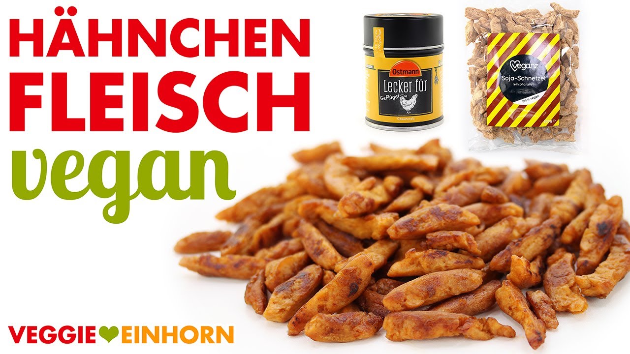 Veganes Hähnchenfleisch aus Sojaschnetzeln zubereiten | Soja Schnetzel Fleischersatz selber machen
