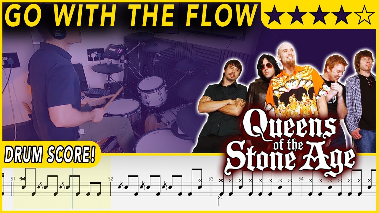 Go With The Flow - Queens of the Stone Age | DRUM SCORE Sheet Music | #632 DRUMSCRIBE