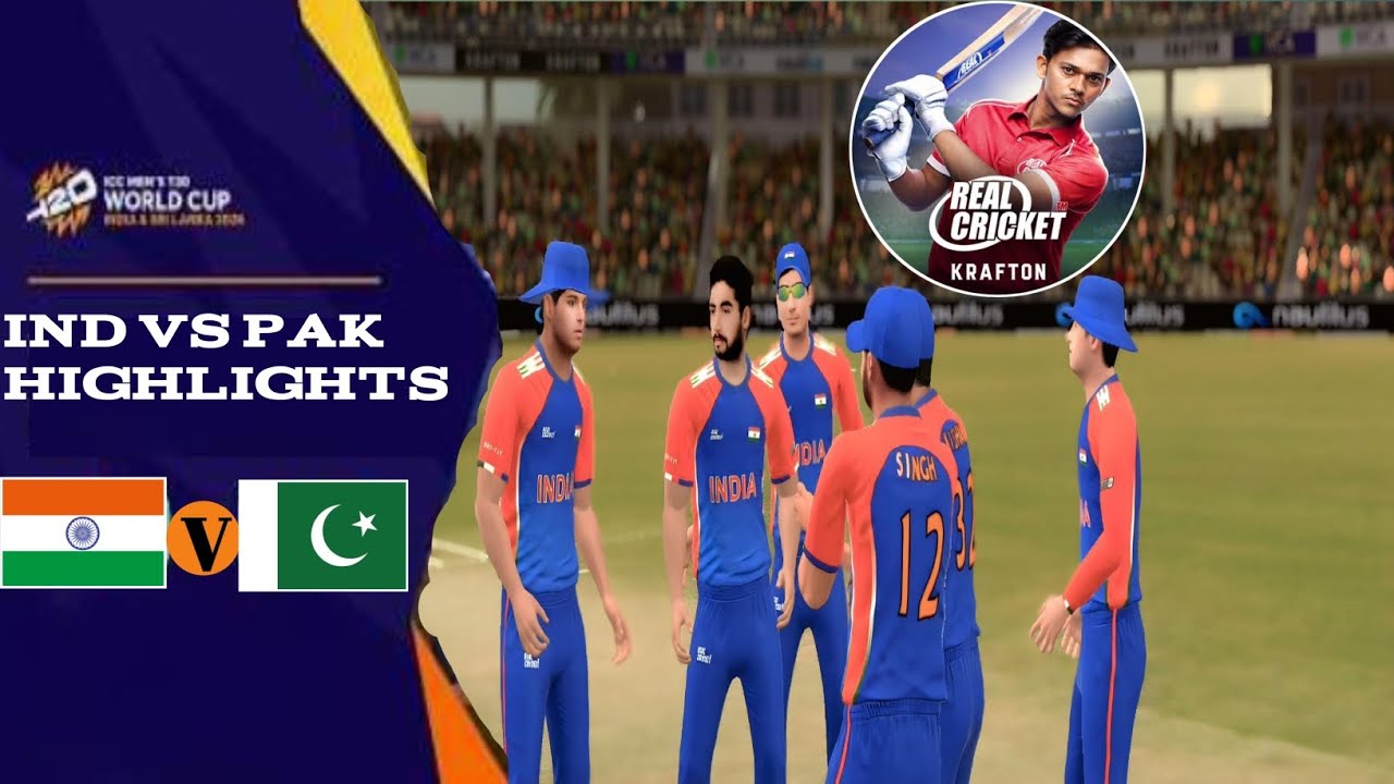 India Vs Pakistan Match ICC T20 World Cup 2026 Highlights In RealCricketGameplay In Hindi Commentary