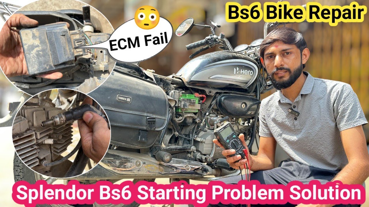 Splendor Bs6 Starting Problem Solution 🧐💯 || Bs6 Bike Repair Video🏍️ || SG Royal Work
