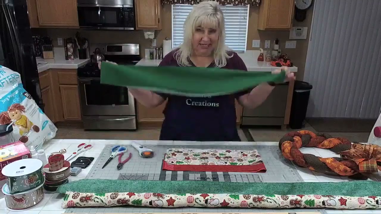 How to Make a Braided Fabric Wreath Making Tutorial with Kat from KatsCreationsNMore