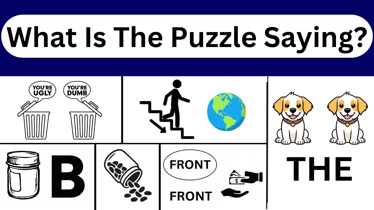 Can You Solve These Rebus Puzzles? | Hidden Phrase Brain Teaser Challenge 