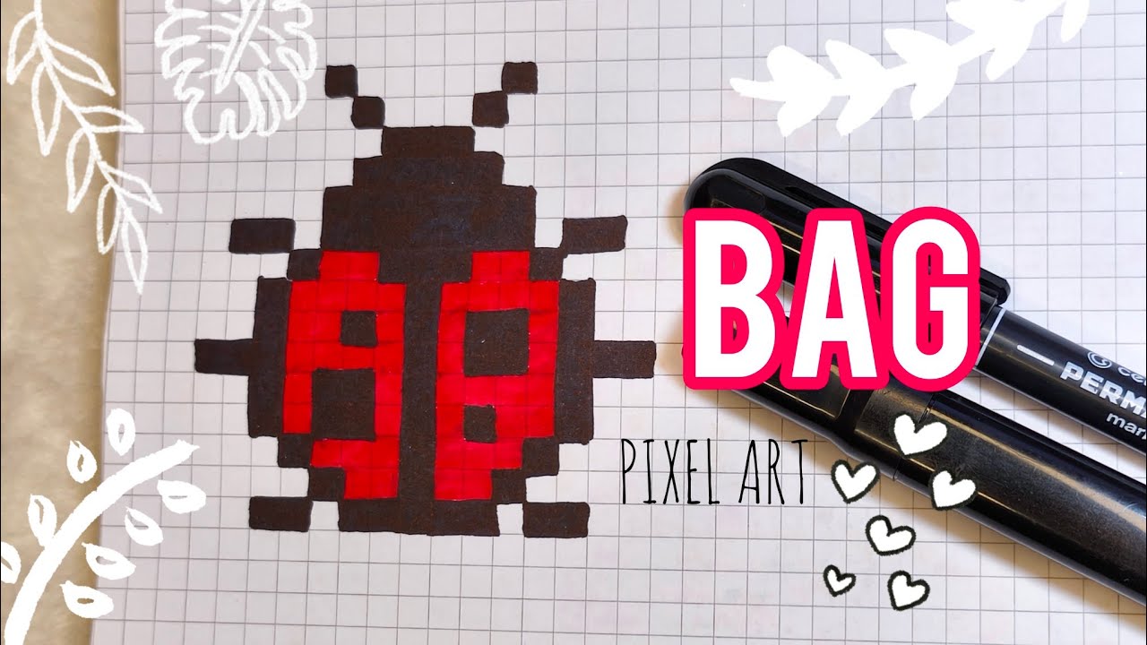 Сонечко 🐞 жучок. Малюємо по клітинках. Bag Pixel Art ArtCreation
