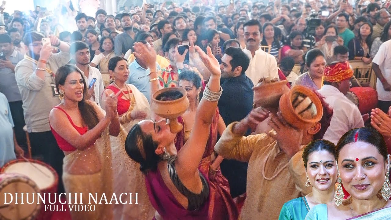 Nia Sharma And Nyra Banerjee Perform Bengali Dhunuchi Naach At North Bombay Biggest Durga Puja