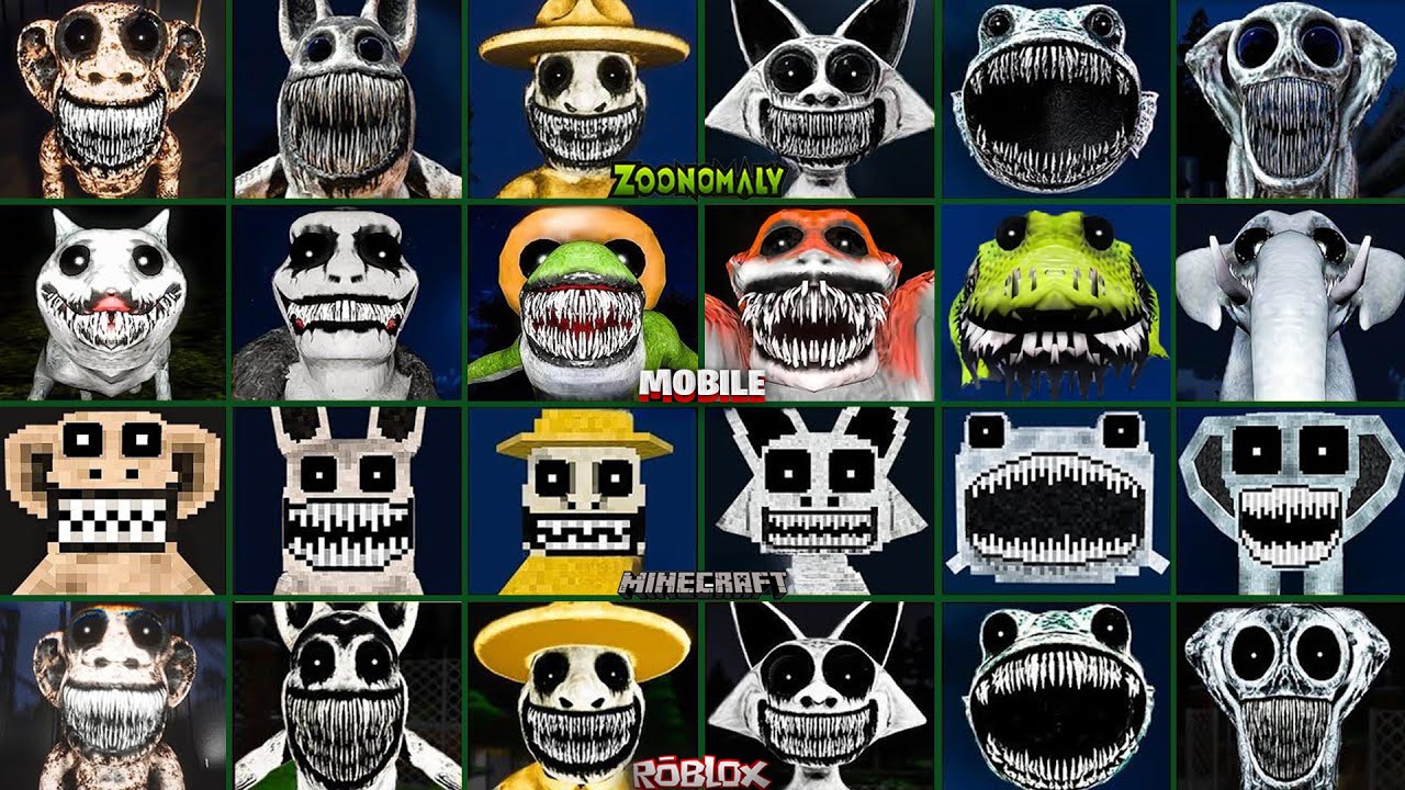 Zoonomaly ALL JUMPSCARES vs MOBILE vs MINECRAFT vs ROBLOX! #4