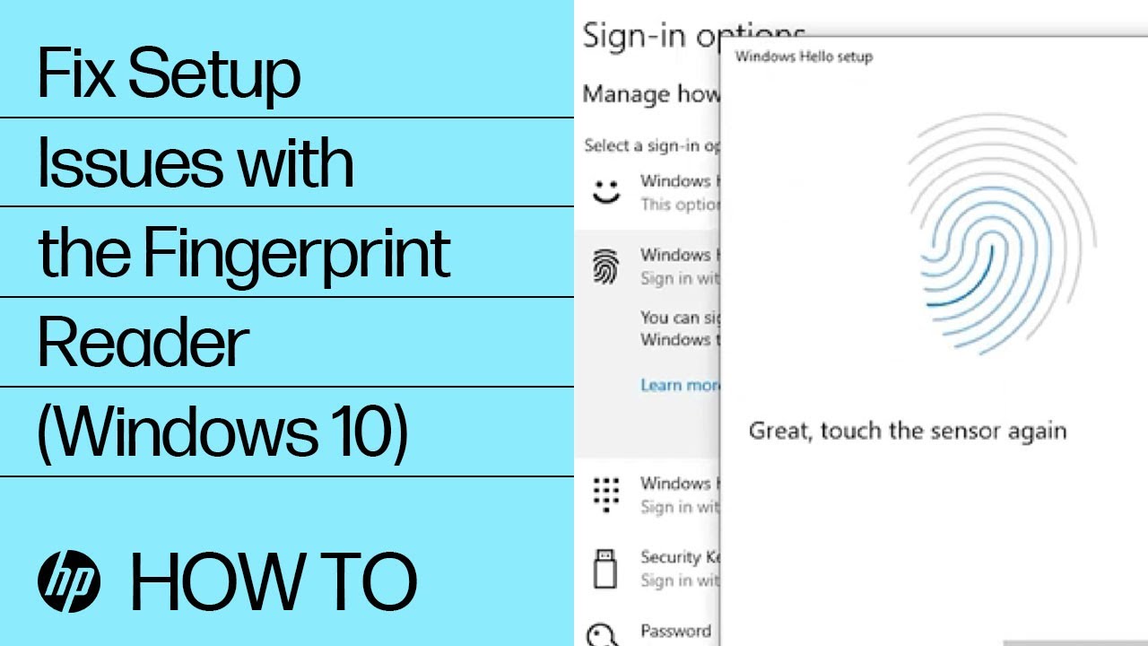 Fixing Setup Issues with the Fingerprint Reader (Windows 10) | HP Notebook PCs | HP Support
