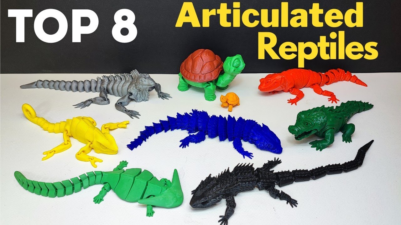 Top 8 Articulated Reptiles to 3D Print_S2 |3D Printable Animal Toys