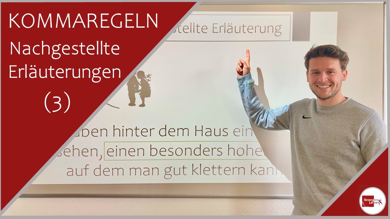 KOMMAREGELN und KOMMASETZUNG (3): nachgestellte Erläuterungen