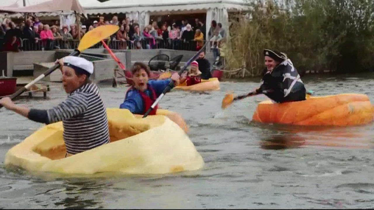 Pumpkin boat race