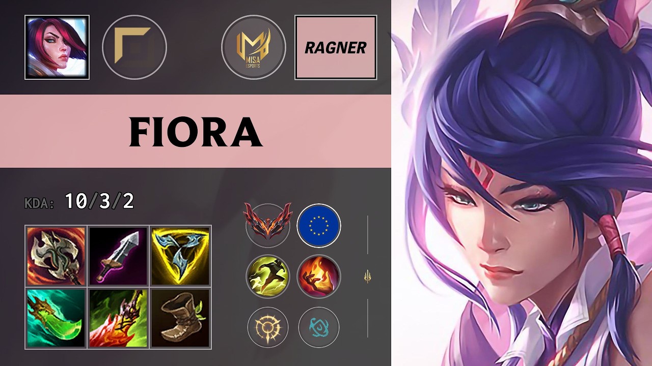 (MISA Ragner) Fiora Top vs Aatrox - EUW Grandmaster Patch 26.12