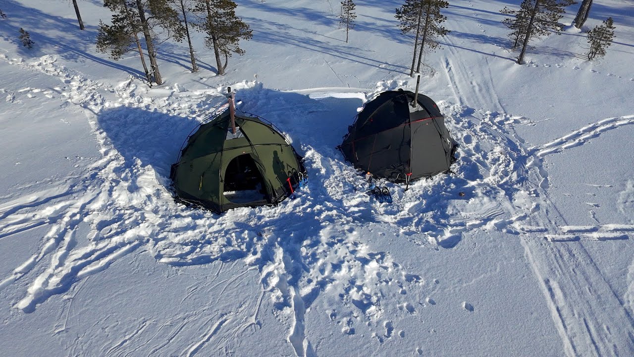 Winter trip at Femunden in -35c with Nortent Gamme 6