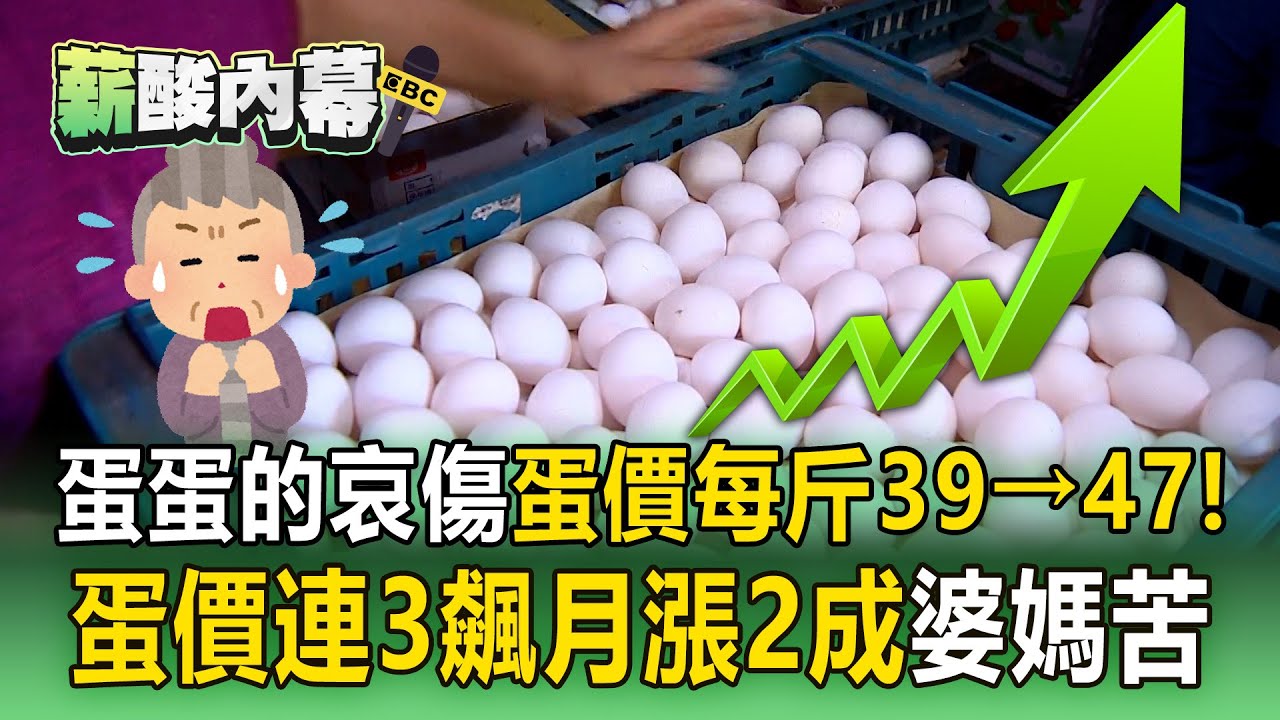 蛋蛋的哀傷「蛋價連3飆」每斤39→47！低溫減產+年前買氣增「一個月漲超過2成」婆媽苦【薪酸內幕】