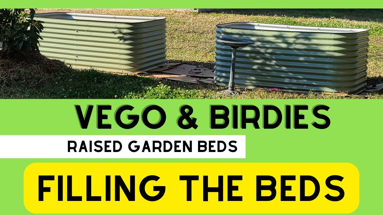 Filling the Vego and Birdies Raised Garden Beds - Time Lapse and Tractor