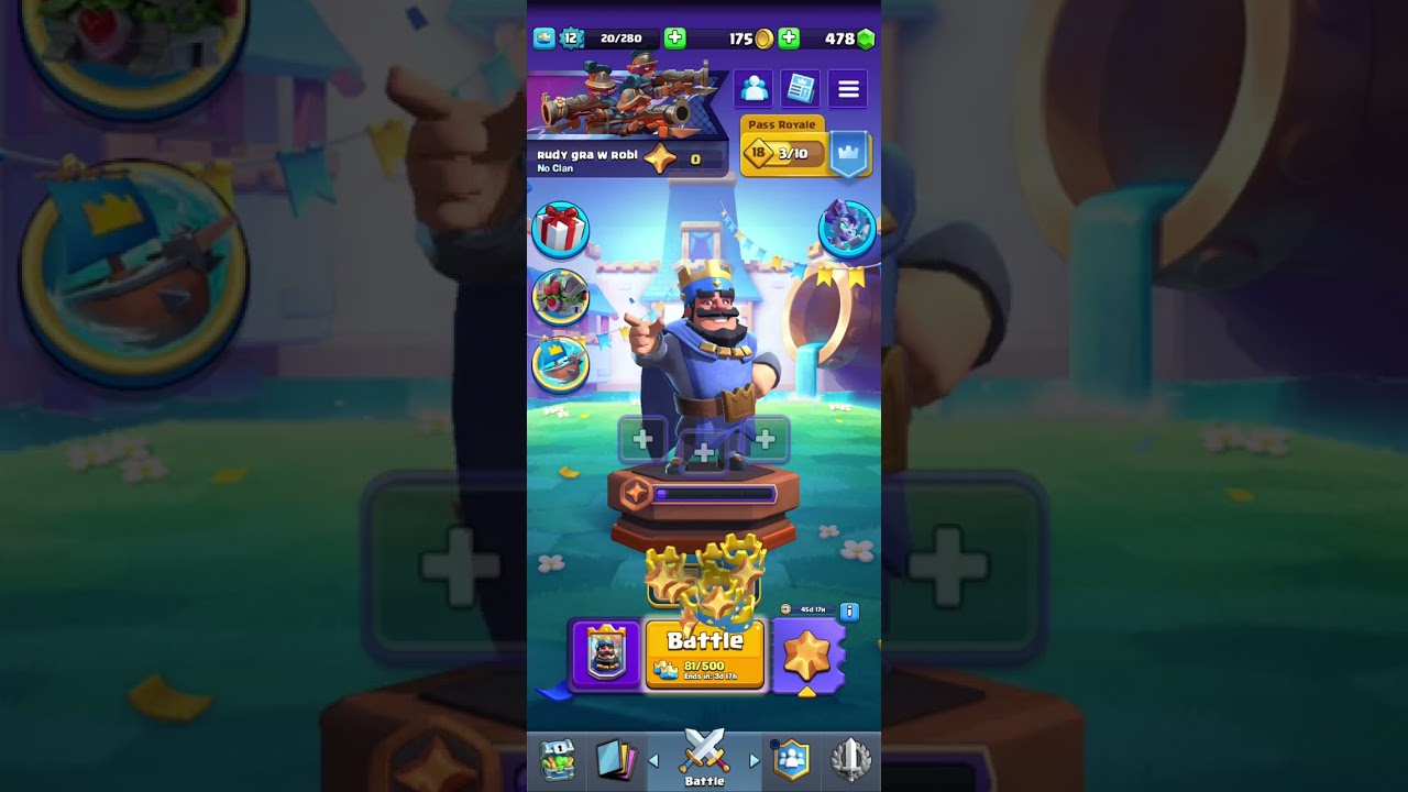 Clash royale odc 5. Gram do póki nie w biję 5 areny