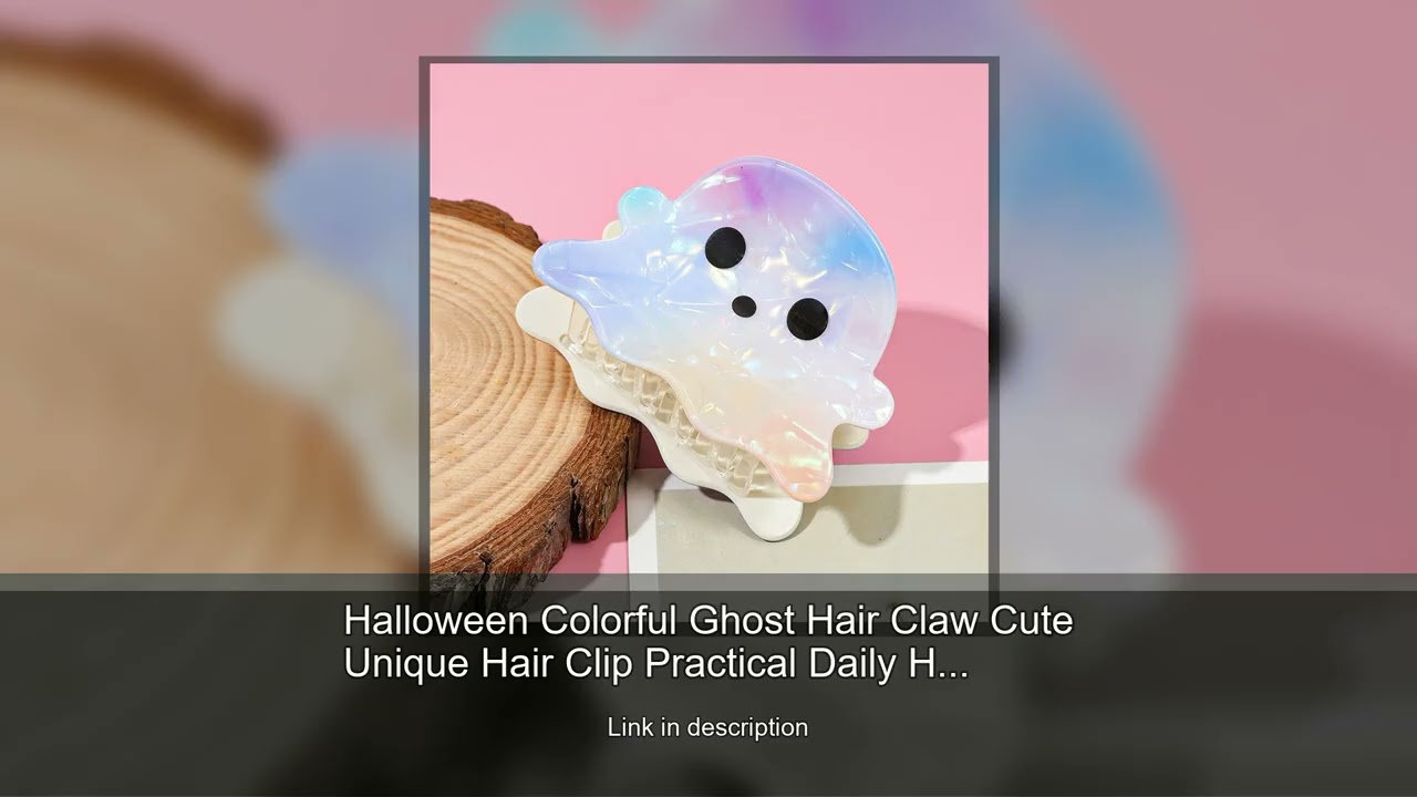 Halloween Colorful Ghost Hair Claw Cute Unique Hair Clip Practical Daily Hair Accessory for Dec