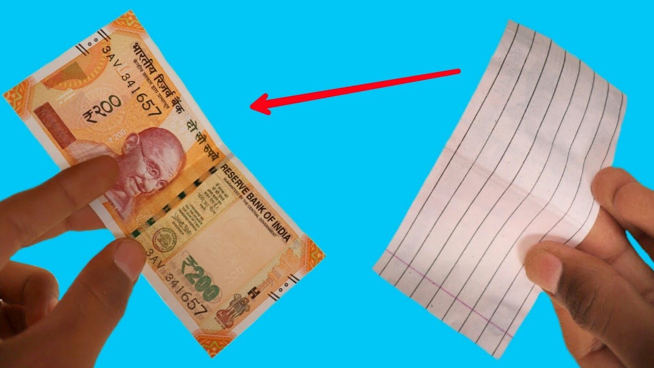 कागज़ से नोट बनाने का जादू सीखे Magic Trick With Note In Hindi