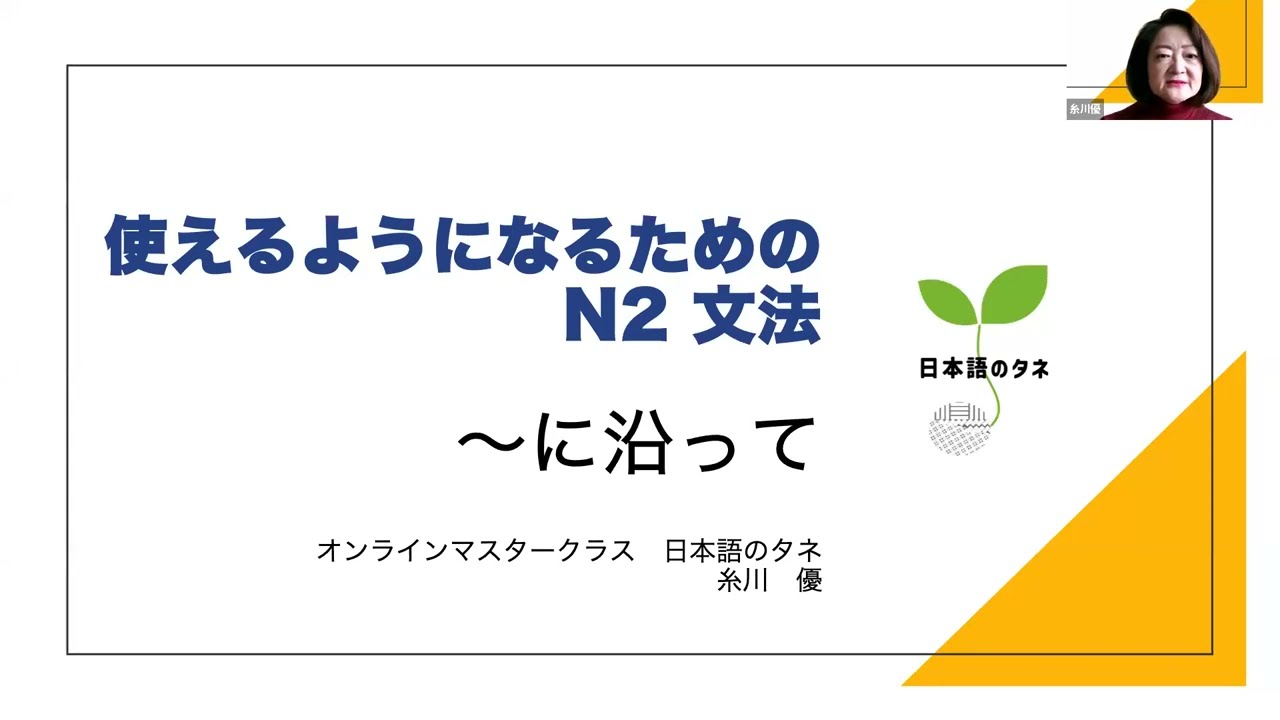 N2文法　~に沿って