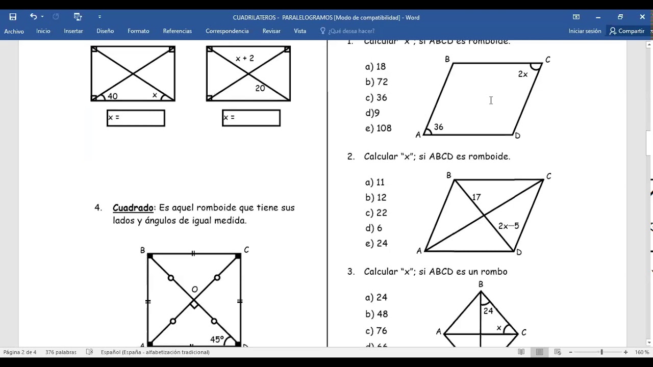 CUADRILATEROS  PARALELOGRAMOS