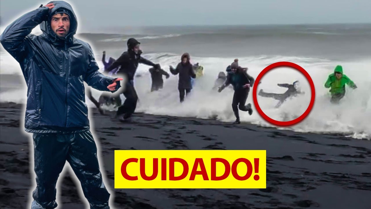 Visito Una de Las Playas Mas Peligrosas Del Mundo ⚠️ Islandia