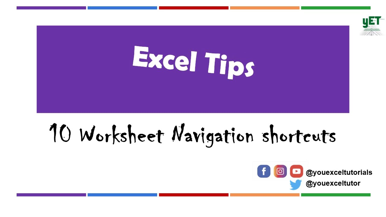 Ten (10) Shortcuts for Navigation in an Excel Worksheet