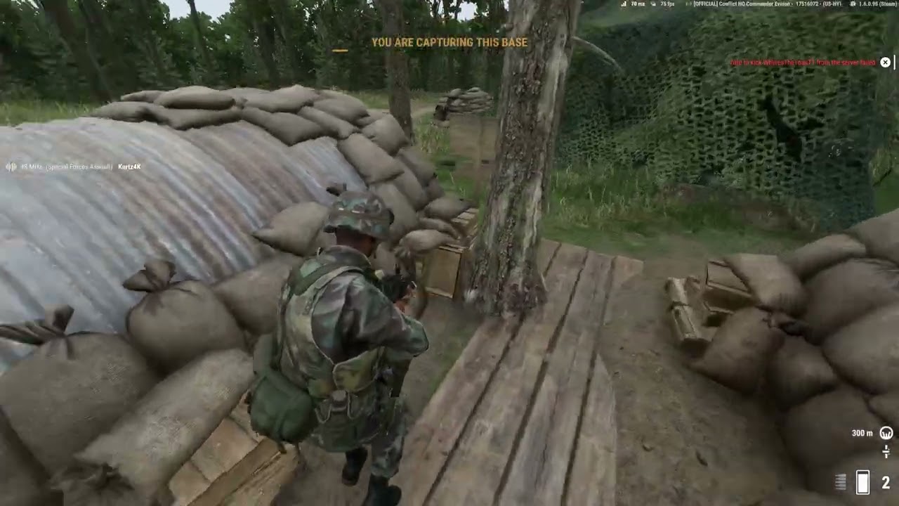 Going on a killing spree with Rambo's gun, ambushing enemy's camp 