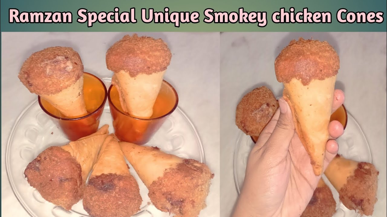 tasty and unique Smokey Chicken Cones recipe by Kainat Ansari / Ramzan Special Chicken Veg cones
